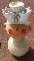 Györgyi Beke Ceramic Artist Figurative Candle Holder - KING