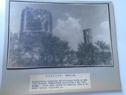 D198414 KISNÁNA, Heves vm. Kisnánai vár, régi nagyméretű fotó 1940-50's évek kartonra kasírozva