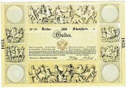 Austria 500 gulden 1853 replica unc