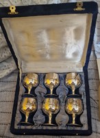 6 pcs vintage serys goblet silver plated