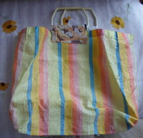 Retro shopping bag, striped bag