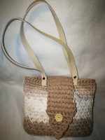 Crocheted, gradient shoulder bag