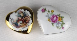 1O633 Szív alakú porcelán bonbonier 2 darab