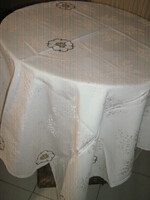 Dreamy embroidered violet pattern damask tablecloth
