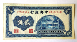 China 1931 20 cents vf