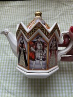 Ritka, gyűjtői, vitrin állapotú SADLER teáskanna - VIII. Henrik és a 6 felesége