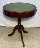 Sheraton style mahogany drum table