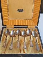Antique silver 6 pcs. Mocha / coffee spoon in its original box! 925