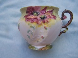 Cup rare art nouveau carl knoll painted glazed earthenware 19th century
