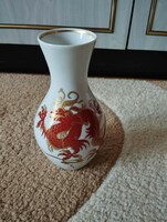 Wallendorf German porcelain dragon pattern vase
