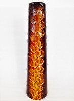 Retro artistic Bonyhád lampart enamel vase