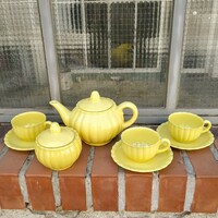 Art deco sun yellow tea set remnant - granite