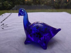 Fenton blue művész üveg kacsa