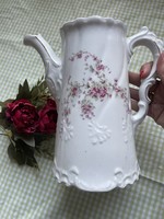 Hand painted beautiful old teapot with flower garlands