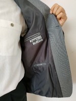 Gray primo fashion for men size 54 jacket, 45% viscose fabric