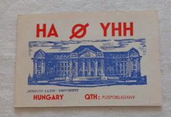 Hungary bishopric amateur radio (qsl) postcard