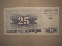 Bosnia and Herzegovina-25 dinars 1992 unc
