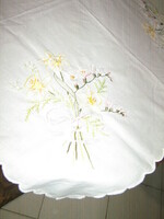 Beautiful hand embroidered slinged floral tablecloth