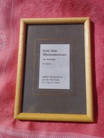Wooden photo frame with glass plate