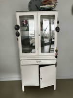 Medical wooden cabinet, glass display case