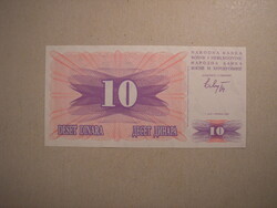 Bosnia and Herzegovina-10 dinars 1992 unc