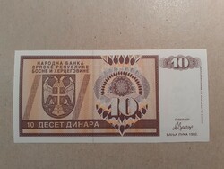 Bosnian Serb Republic-10 dinars 1992 unc
