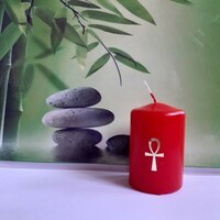 Ankh symbol candle