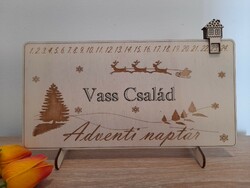 Unique advent calendar with your own family name