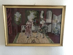 Gobelin picture in a gilded frame