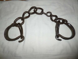 Antique wrought iron horse shackle clamp