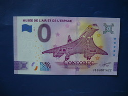 France 0 euro 2023 aircraft museum concorde airplane ! Rare commemorative paper money! Ouch!