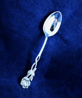 Great, antique silver tea spoon, German, ca. 1890!!!