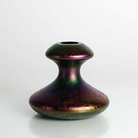 Art Nouveau multicolored kralik glass vase