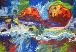 Miklós Németh Csepeli (1934-2012): colorful landscape