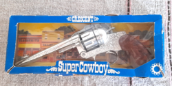 Vintage 'super cowboy' cartridge revolver toy pistol