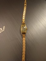 Women's gold watch with gold-plated strap