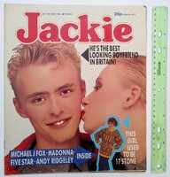 Jackie magazin 86/11/8 Michael J Fox Ridgeley Wham Madonna Gary Numan Sharpe Five Star Cutting Crew