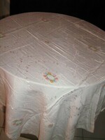 Beautiful embroidered silk tablecloth