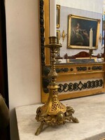 XVI. Lajos pár gyertyatartó, aranyozott bronz