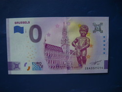 Belgium 0 euro 2022 brussels manneken piss! Rare commemorative paper money! Ouch!