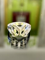 Különleges ezüst gyűrű, pillangó motívummal