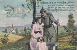 Régi német patrióta képeslap, I világháború... 03