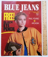 Blue Jeans magazin 86/2/1 Arcadia poszter Michael Le Vell Paul Young Springsteen Cure