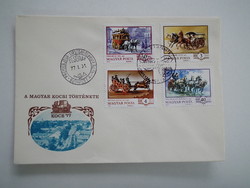 1977. The history of the Hungarian car, set of 2 stamps on fdc