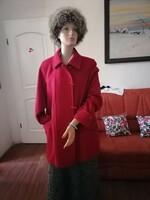 They are more beautiful than me plus size elegant cherry red wool coat 42 44 46 110 chest 87 length