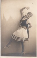 Old photo sheet postcard lady in folk costume weintrat tg. Mures/ marosvásárhely