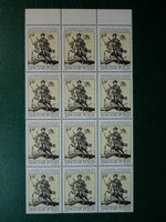 1978. Imre Thököly - 12 stamps in a block **