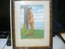 Female nude painting