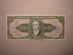 Brazil-1 centavo on 10 cruzeiros 1967 unc