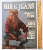 Blue jeans magazine 86/2/22 grace jones poster michael j fox sigue sputnik phillip schofield